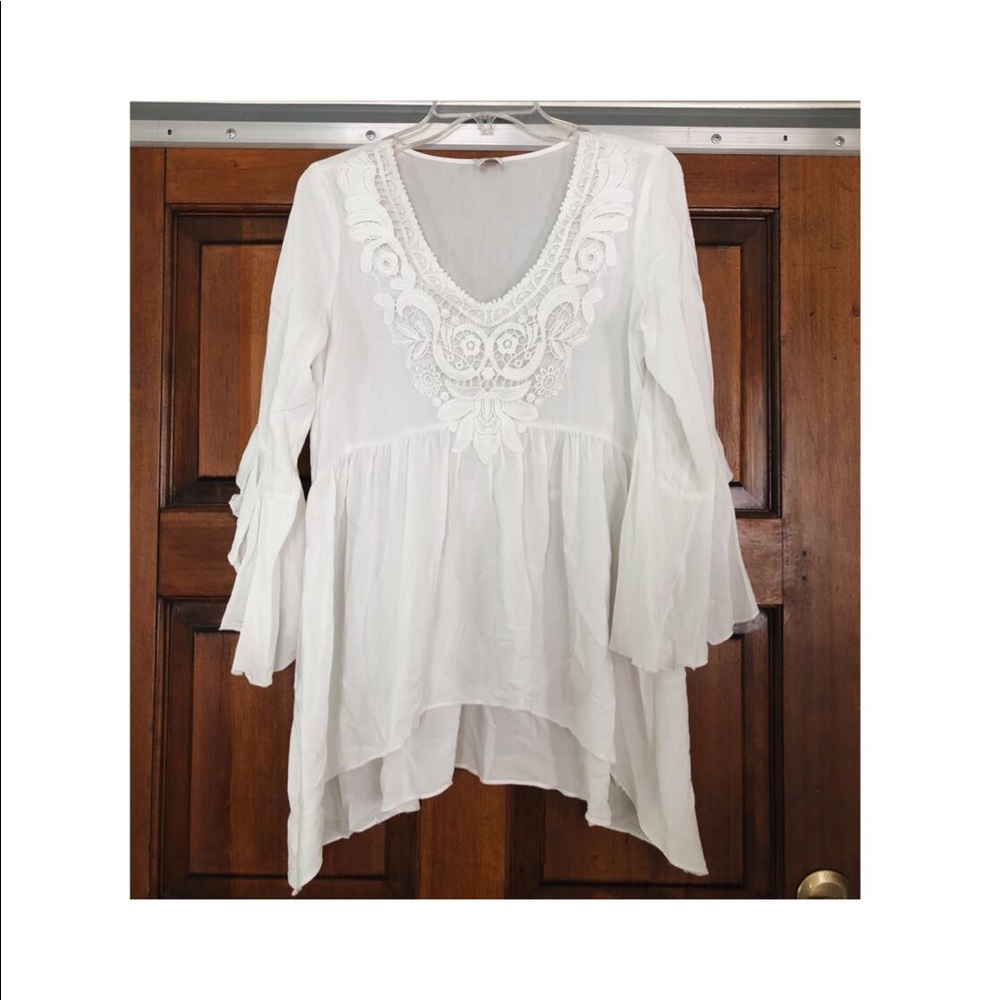 White Boho Top